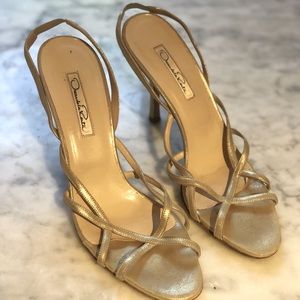Oscar de la Renta gold sandals
